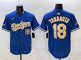 Men's Los Angeles Dodgers #18 Yoshinobu Yamamoto Royal 2025 Gold Collection Limited Stitched Jersey,baseball caps,new era cap wholesale,wholesale hats